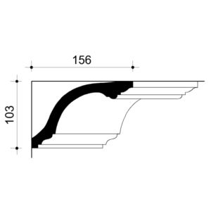 0221315-Cornice in gesso - FUORI PRODUZIONE