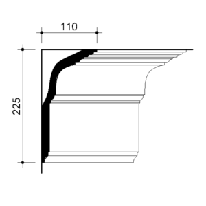 0221316-Cornice in gesso
