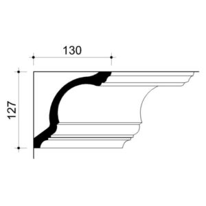 0221318-Cornice in gesso