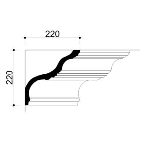 0221319-Cornice in gesso