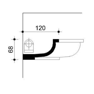 0221039-Cornice in gesso