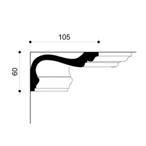 0221043-Cornice in gesso