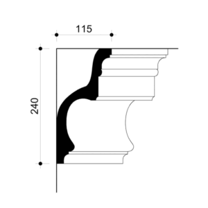 0221109-Cornice in gesso
