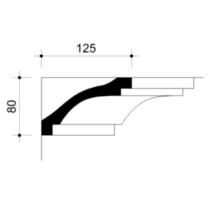 0221364-Cornice in gesso