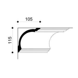 022203-Cornice in gesso