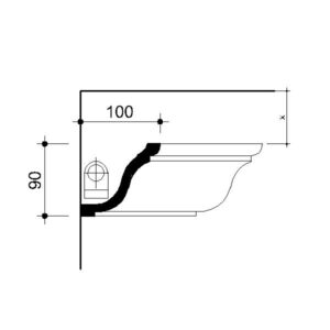 022300-Cornice in gesso