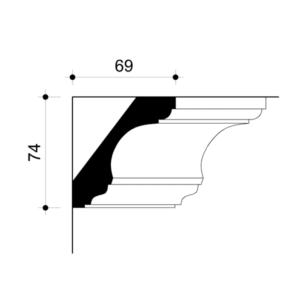 02265B-Cornice in gesso