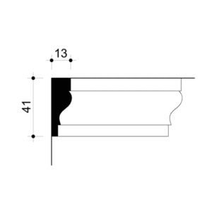 02272B-Cornice in gesso